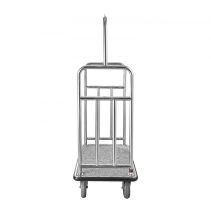 Hotel Bagagevagn 1200 LBS Borstad rostfritt stål Finish Bellman's Cart |  EU