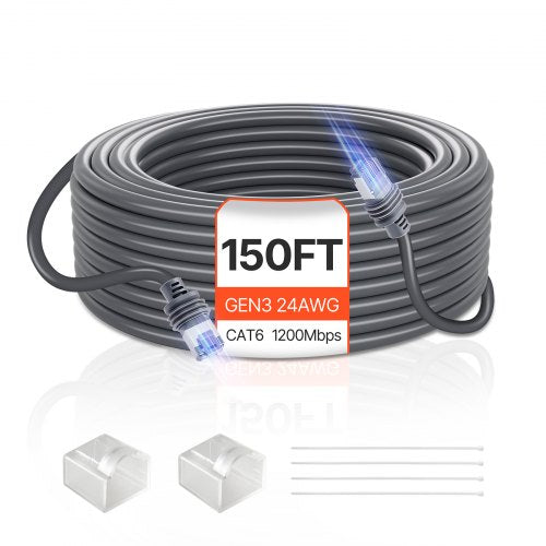 Starlink Gen 3 Cable, 150 FT, 24 AWG Copper Core, Durable Extension Cable for Standard Generation 3, Compatible with Starlink Rectangular Satellite V3, Flexible Wiring for RV, Backyard, Camping