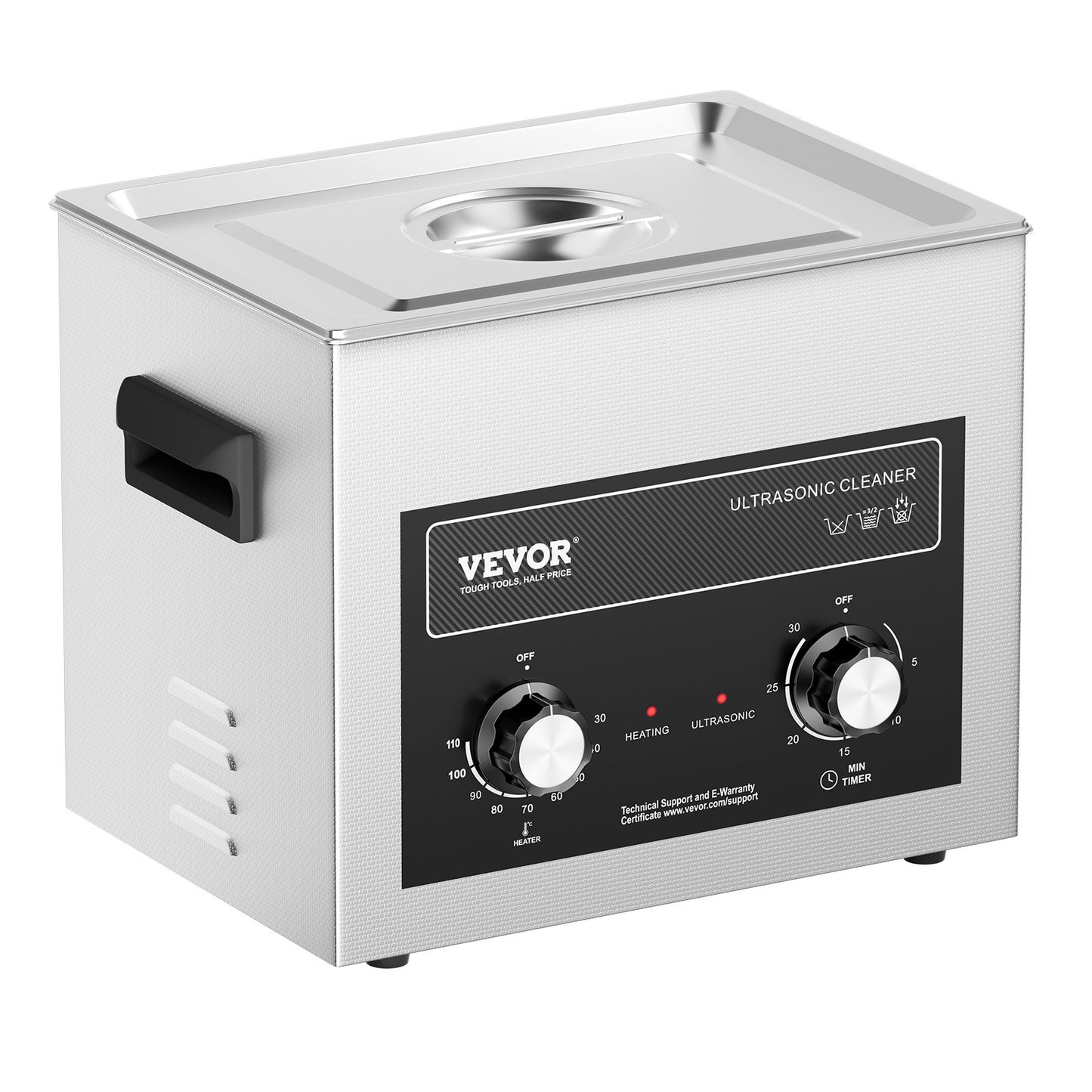 10L Ultrasonic Cleaner with Heating Timer and Digital Sound Machine
