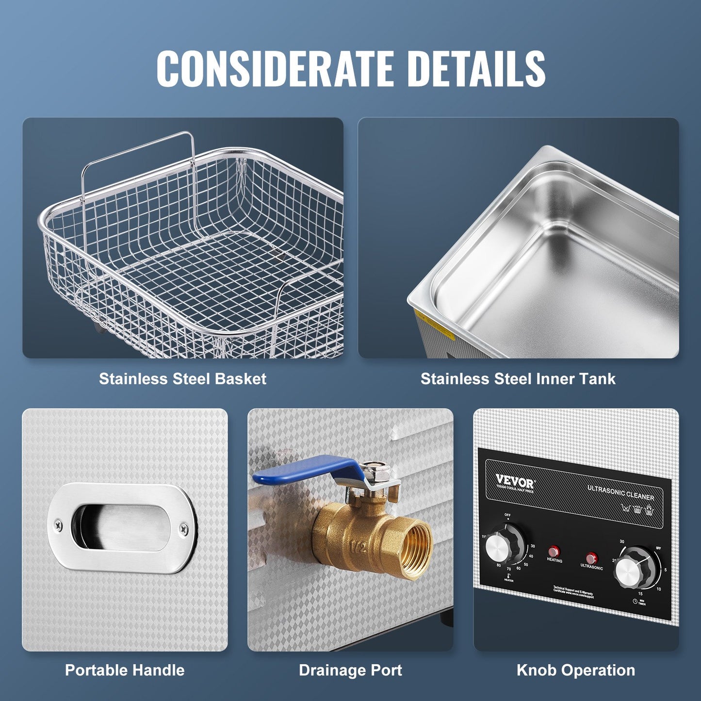 15L Ultrasonic Cleaner with Heating Timer and Digital Sound Machine
