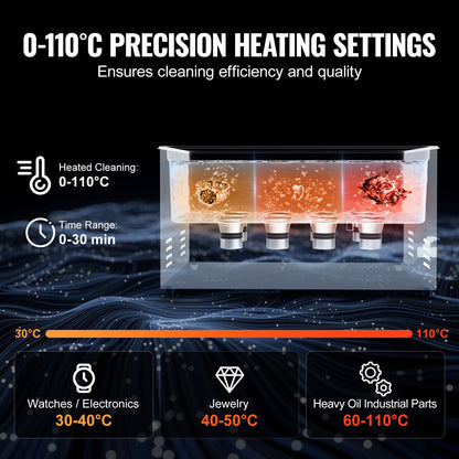 22L Ultrasonic Cleaner with Heating Timer and Digital Sound Machine