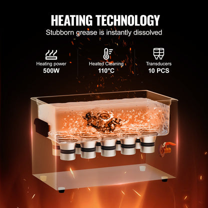 30L Ultrasonic Cleaner with Heating Timer and Digital Sound Machine