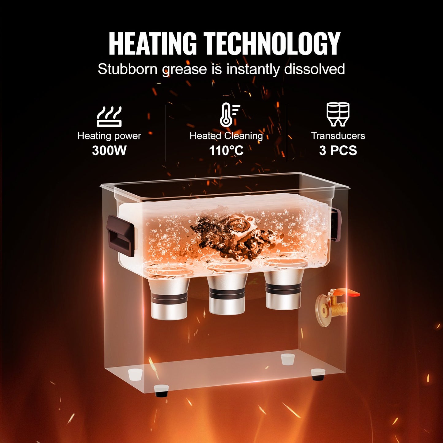 6L Ultrasonic Cleaner with Heater Timer & Basket, Professional Digital Sonic Cavitation Machine, 180W Cleaning Machine for Watch Instruments, Glasses, Coin, Metal Parts, Tool