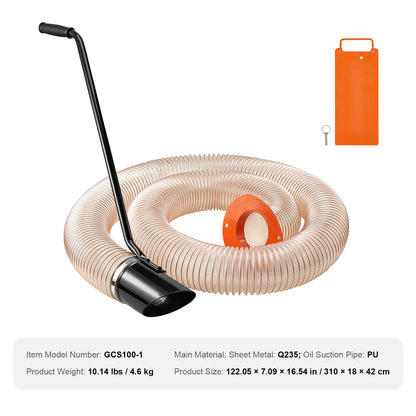 Wood Chipper Shredder Mulcher Leaf Vacuum Kit, 4.3 Inch x 13.1 ft Heavy Duty Universal Woodchipper Accessory, 4 inch Diameter for Large Volume Feeding,Fit Mainstream Brand (Chipper NOT Included)