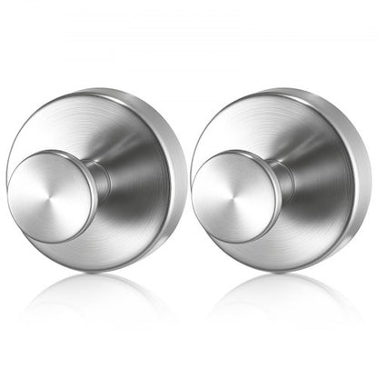 Suction Cup Hooks for Shower, 2-Pack No Drill Stainless Steel Hooks, Suction Cup Shower Towel Hanging Hook, for Bathroom Wall, Kitchen, Glass, Mirror and Tile to Hang Towels, Robes & Loofah