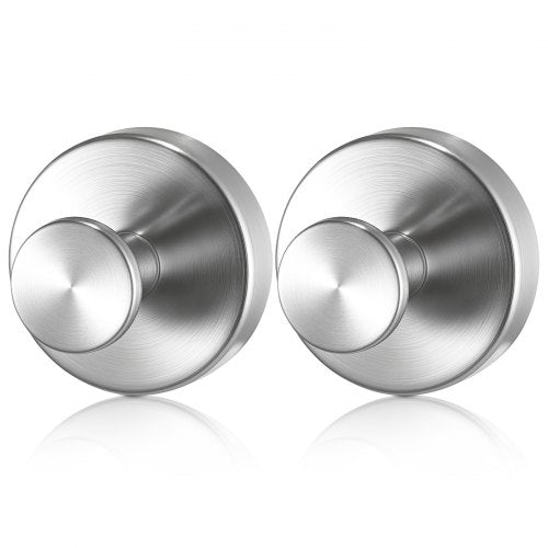 Suction Cup Hooks for Shower, 2-Pack No Drill Stainless Steel Hooks, Suction Cup Shower Towel Hanging Hook, for Bathroom Wall, Kitchen, Glass, Mirror and Tile to Hang Towels, Robes & Loofah