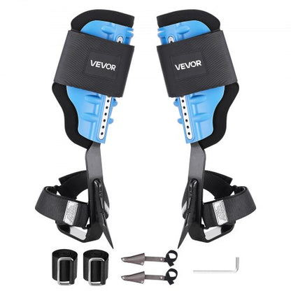 Tree Climbing Spikes, Height-Adjustable Tree Climbing Gear with Straps & Padding Cushion, 350 lbs Load Capacity, Heavy Duty Steel Climb Spurs Arborist Equipment for Fruit Picking Hunting