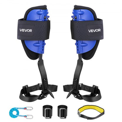 Tree Climbing Spikes Set, Height-Adjustable Tree Climbing Gear with Straps & Waist Harness, 350 lbs Load Capacity, Heavy Duty Steel Climb Spurs Arborist Equipment for Fruit Picking Hunting