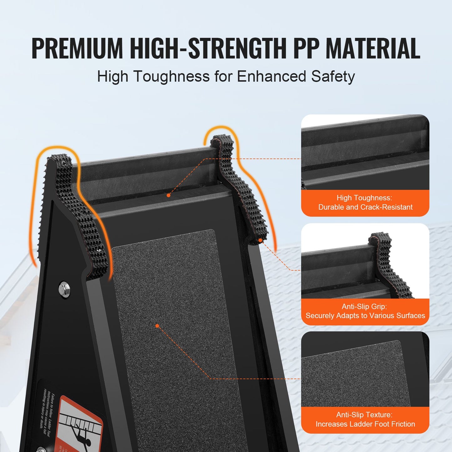 Ladder Levler 380lbs Load PP Leveling Tool with Storage for Uneven Ground