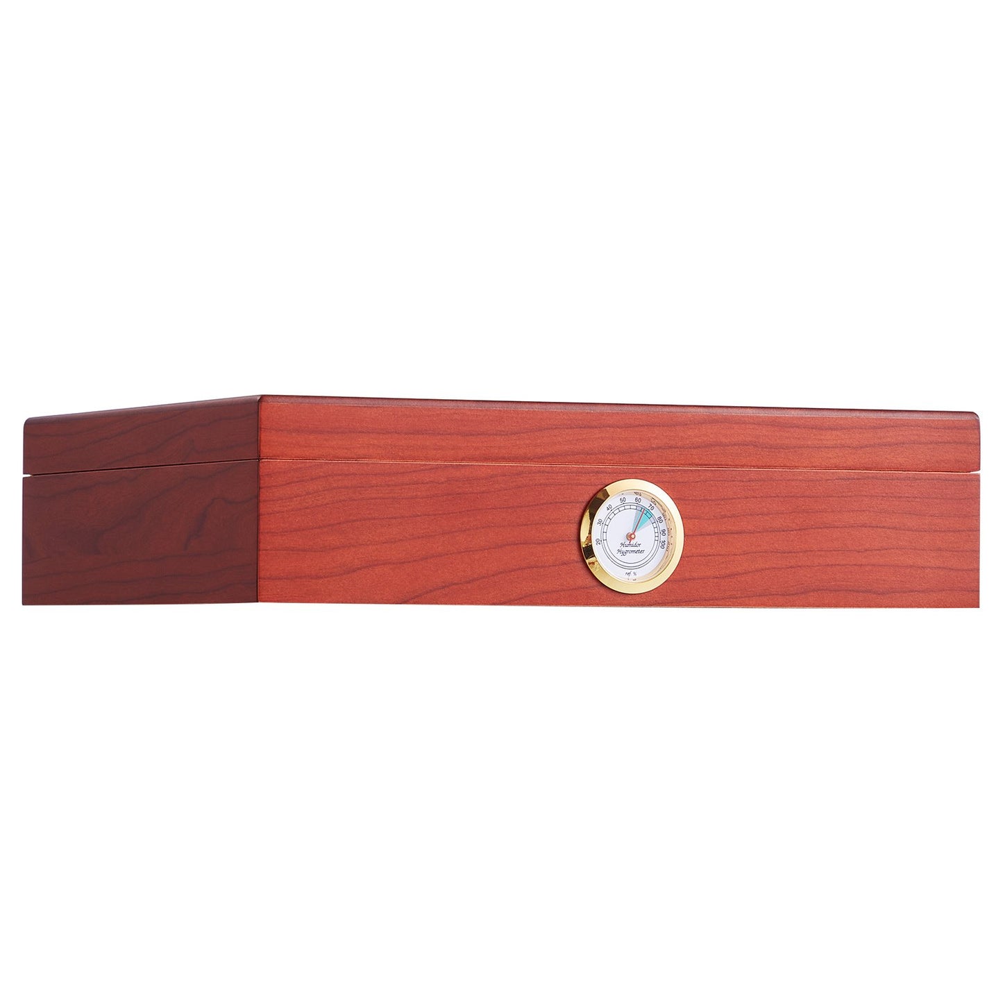 25 Cigars Humidor Glasstop Cedar Cigar Storage Box Humidifier Hygrometer