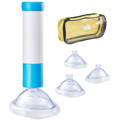 Choking Rescue Device, Portable Airway Clear Anti Choking Suction Device with 4 Multi-size Masks and 1 Storage Bag, First Aid Kit for Removing Blocked Objects, for Home, School, Travel