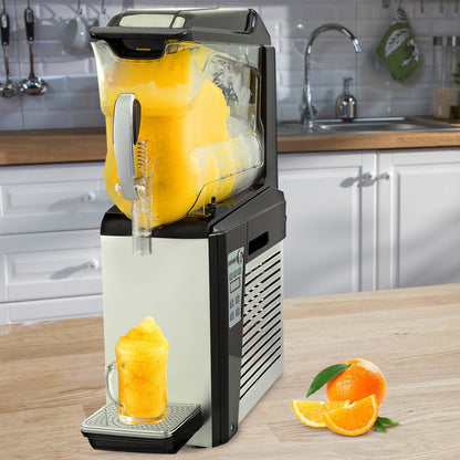 Slushy Machine, 10L 1 Tank Slushie Machine for Home, 600W Commercial Slushy Machine, machine a slush for Frozen Drinks Automatic Clean, Slushy Machine for Home Supermarkets Cafes Restaurants