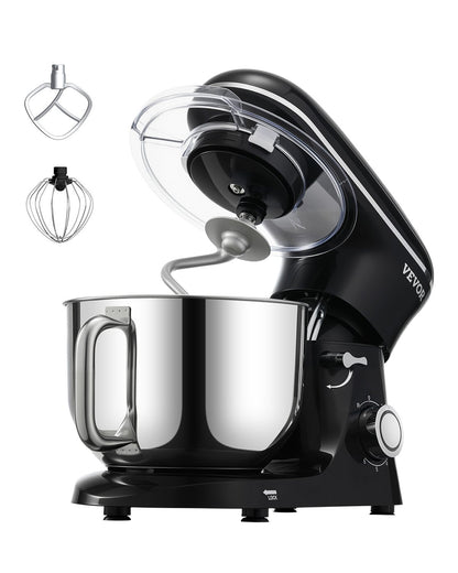 Stand Mixer 6 Quarts Electric Dough Mixer 1400W 6 + P Speeds Food Whisk