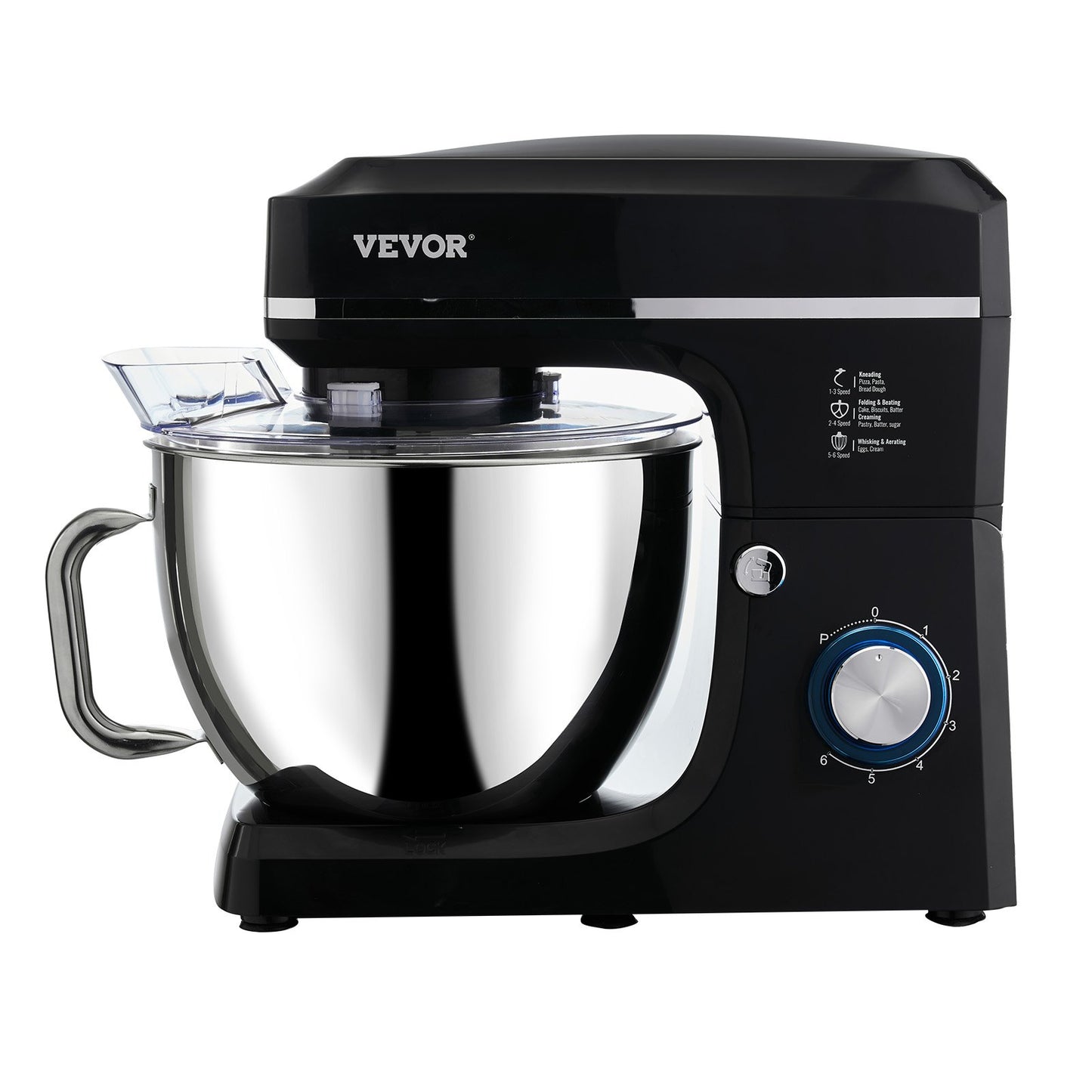 Stand Mixer 8.3 QT Electric Dough Mixer 1400W 6 + P Speeds Food Whisk