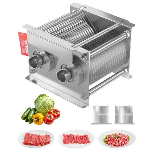 Meat Cutter Machine Blade, 5 mm Blade for Commercial Meat Cutter, One Set Blade for SJY-DQ90 Meat Cutting Machine, Stainless Steel, Cutter Slicer Blade Set for Boneless Meat, Soft Vegetables