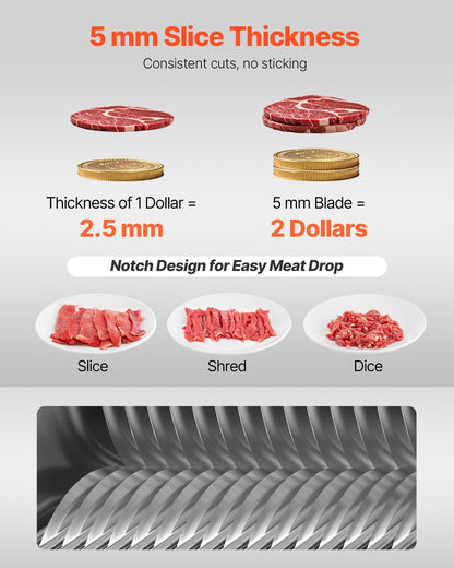 Meat slicer blade 5 mm stainless steel for SJY-DQ90 Meat slicer