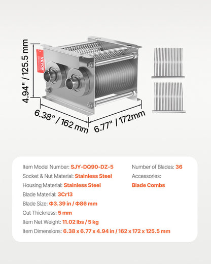 Meat slicer blade 5 mm stainless steel for SJY-DQ90 Meat slicer