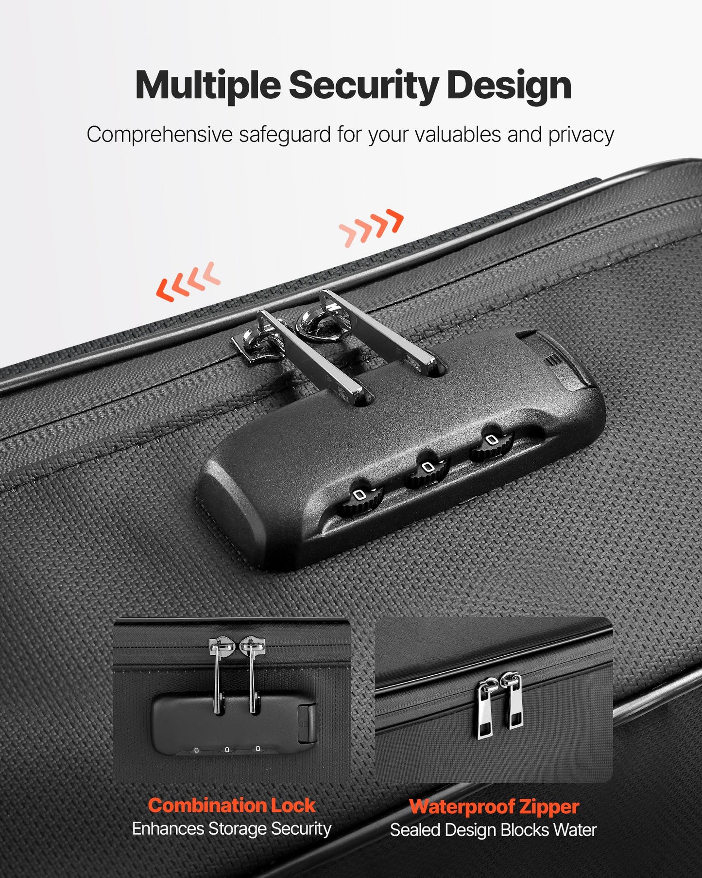 Fireproof Document Box, 1832 ℉ Heat Insulated Fireproof & Waterproof Box with Lock, Portable Multi-Layer Home Office Travel File Storage Organizer, for Passports, Important Documents, Files