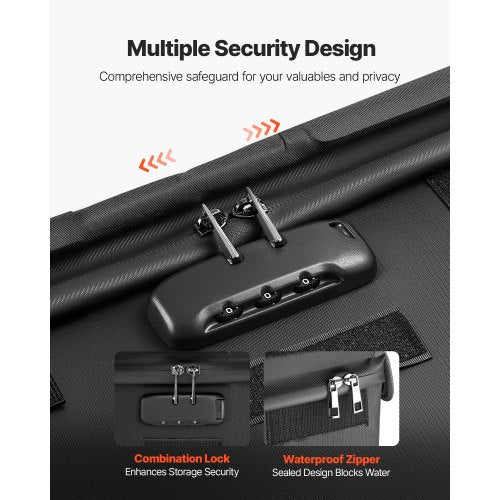 Brandsäker dokumentlåda, 1000 ℃ värmeisolerad brandsäker och vattentät låda med lås, bärbar filförvaring säkerhetsorganisatör hemmakontor reseanvändning, för pass, viktiga dokument och filer |  EU