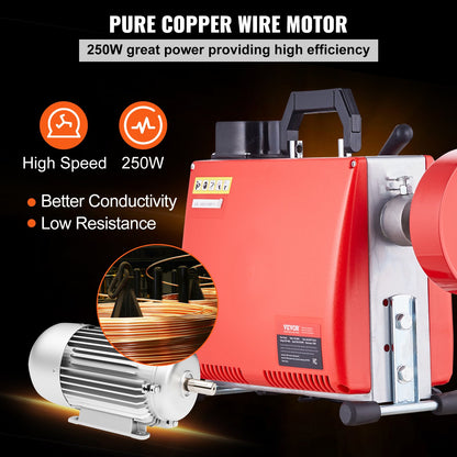 66FT x 5/8 Inch Drain Cleaner Machine, 250W Electric Sewer Snake Auger Manual Feed - with 7 Cutters, 2 Steel Cables (66' x 5/8" and 15' x 3/8")& CW/CCW Control for 1.6" to 4" Pipes