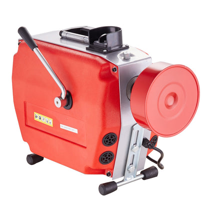 Sewer Cleaning Machine 120FT x 7/8" 420W Sewer Snake Auger Manual Feed