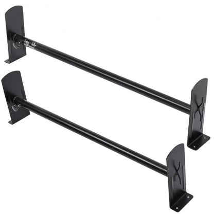 Van Roof Ladder Rack, 2 Bars Alloy Steel Roof Racks, 500 LBS Capacity Roof Rack, Adjustable Length 35.8"-52.4", Van Ladder Rack Compatible with Chevrolet Express, GMC Savana, etc, Drilling Mount