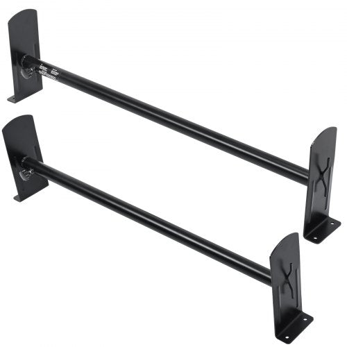 Van Roof Ladder Rack, 2 Bars Alloy Steel Roof Racks, 500 LBS Capacity Roof Rack, Adjustable Length 35.8"-52.4", Van Ladder Rack Compatible with Chevrolet Express, GMC Savana, etc, Drilling Mount