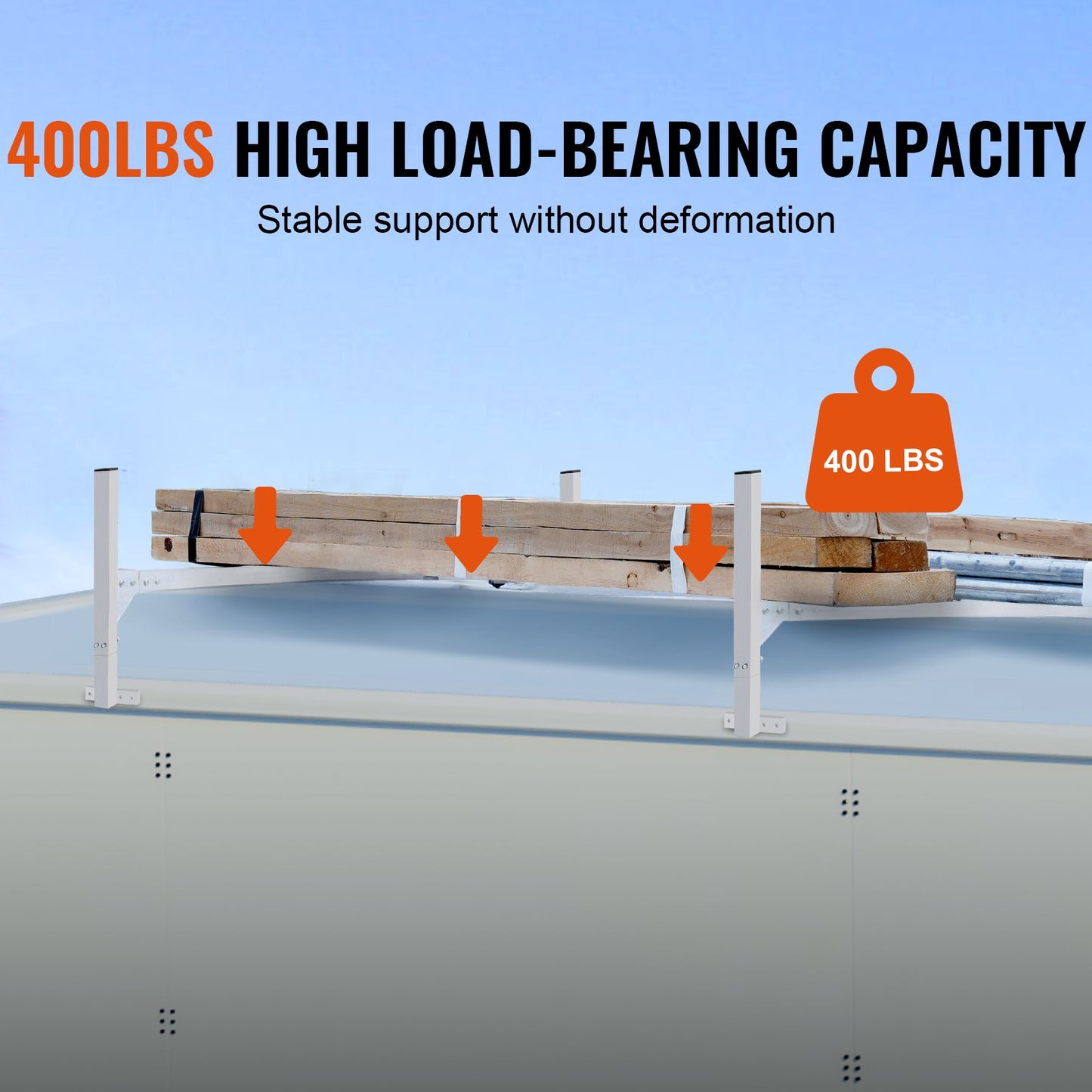 Takräcke för skåpbil, 2 stång Takräcke i aluminiumlegering, 181 kg Kapacitet Regnränna Van Takräcke, Justerbar längd 1300-2060 mm, Skåpbilsstegeställ för skåpbil, last, släp