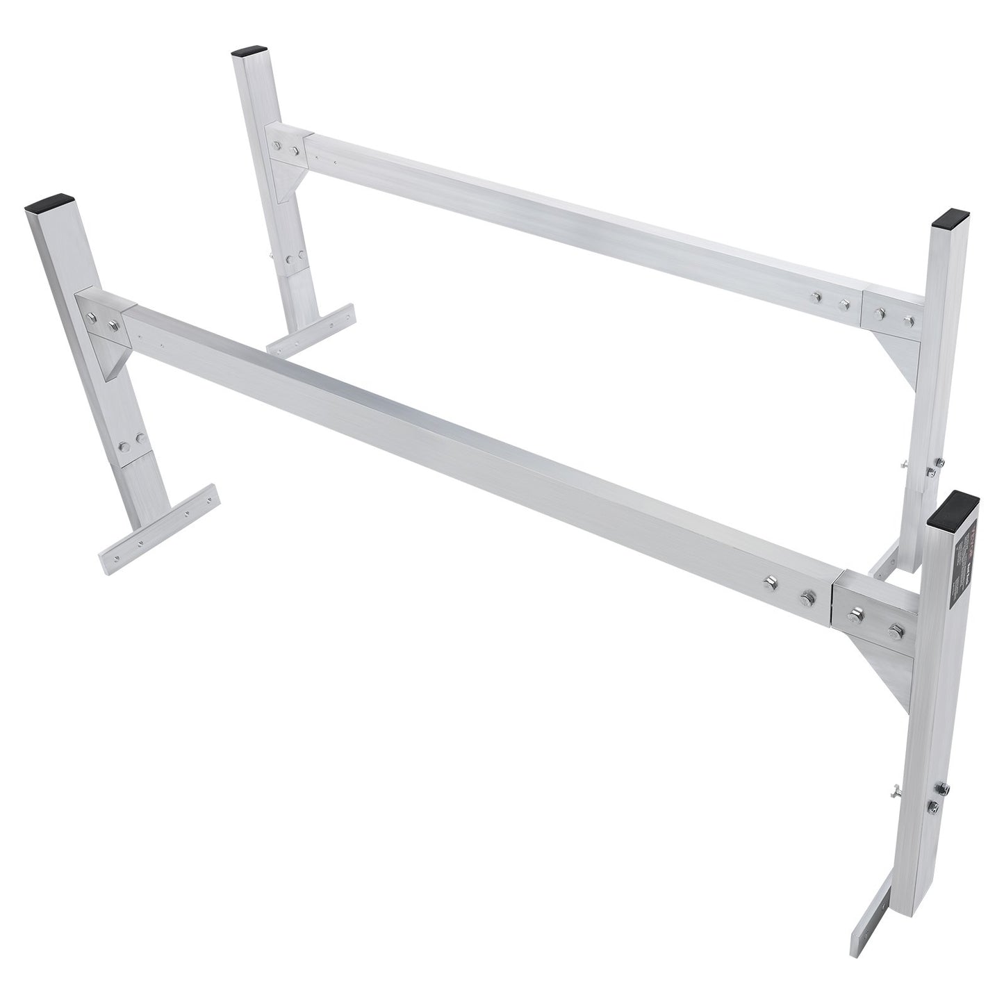 Takräcke för skåpbil, 2 stång Takräcke i aluminiumlegering, 181 kg Kapacitet Regnränna Van Takräcke, Justerbar längd 1300-2060 mm, Skåpbilsstegeställ för skåpbil, last, släp