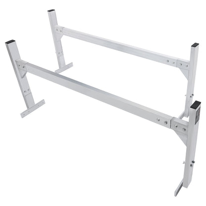 Takräcke för skåpbil, 2 stång Takräcke i aluminiumlegering, 181 kg Kapacitet Regnränna Van Takräcke, Justerbar längd 1300-2060 mm, Skåpbilsstegeställ för skåpbil, last, släp