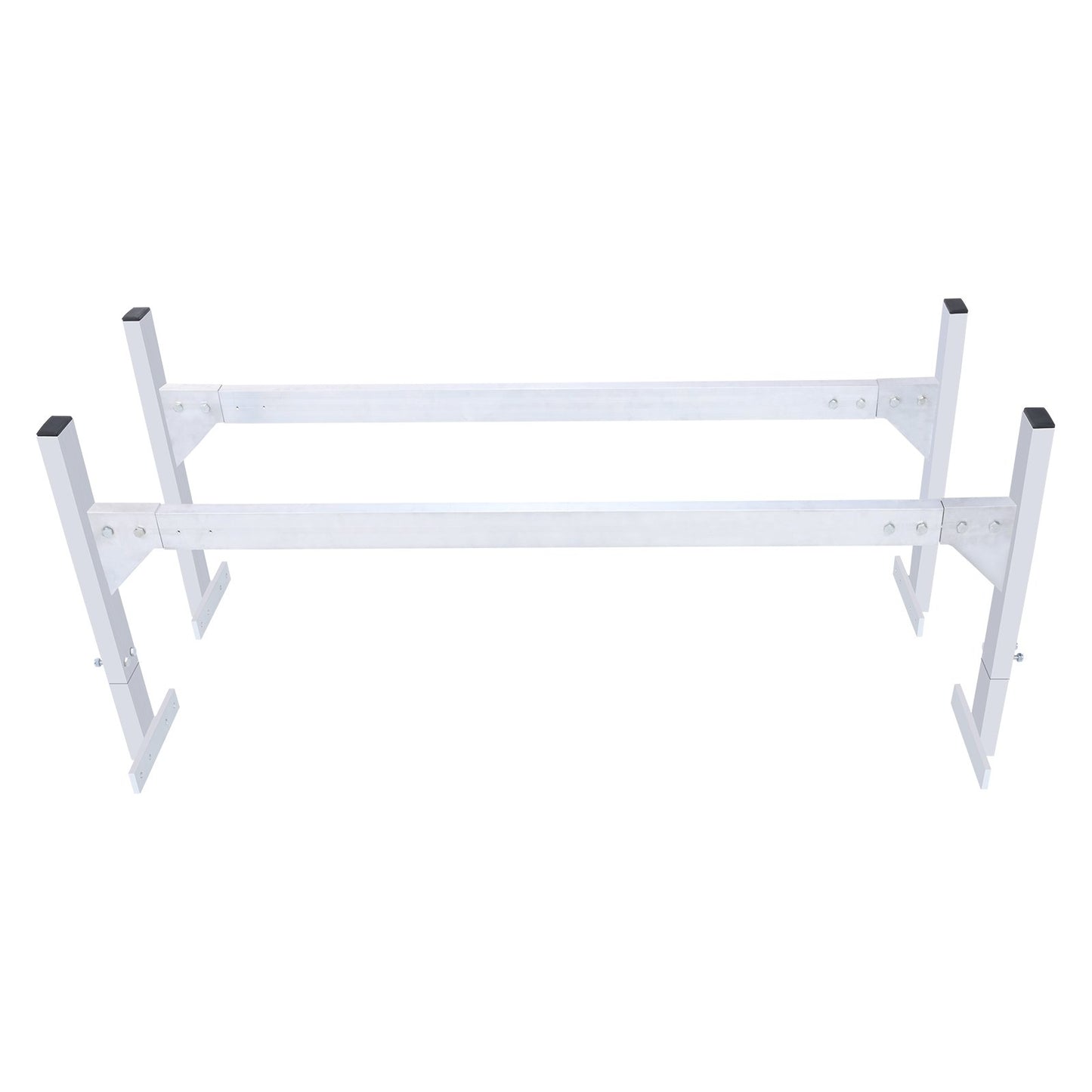 Takräcke för skåpbil, 2 stång Takräcke i aluminiumlegering, 181 kg Kapacitet Regnränna Van Takräcke, Justerbar längd 1300-2060 mm, Skåpbilsstegeställ för skåpbil, last, släp