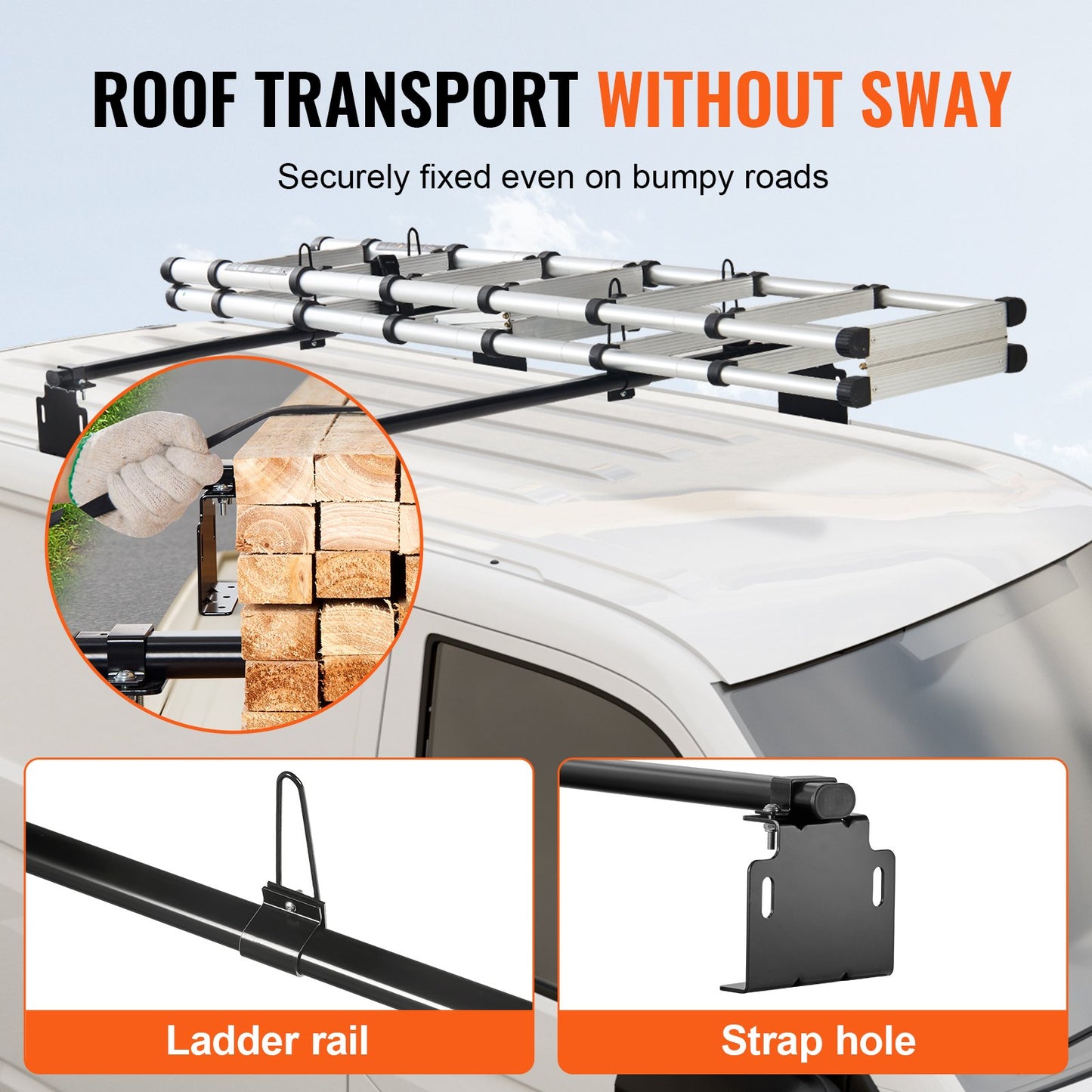 Trailer Ladder Rack Van Roof Ladder Rack for Universal Truck Roofs