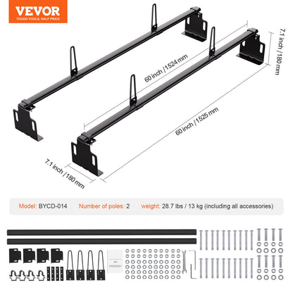 Trailer Ladder Rack Van Roof Ladder Rack for Universal Truck Roofs