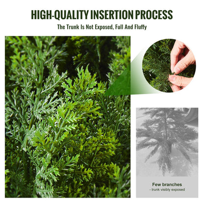 2-pack 5' Artificiell ceder Topiary Tree Faux Plant UV-dekor inom/utomhus