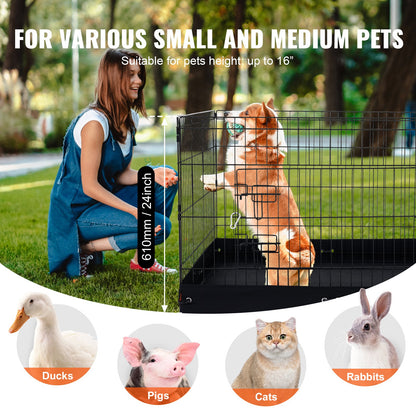 Dog Playpen 4 Panels Foldable Metal Dog Training Pen with Bottom Pad 36 Inch