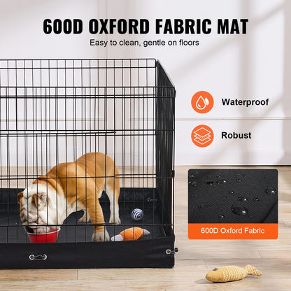 Dog Playpen 4 Panels Foldable Metal Dog Training Pen with Bottom Pad 36 Inch