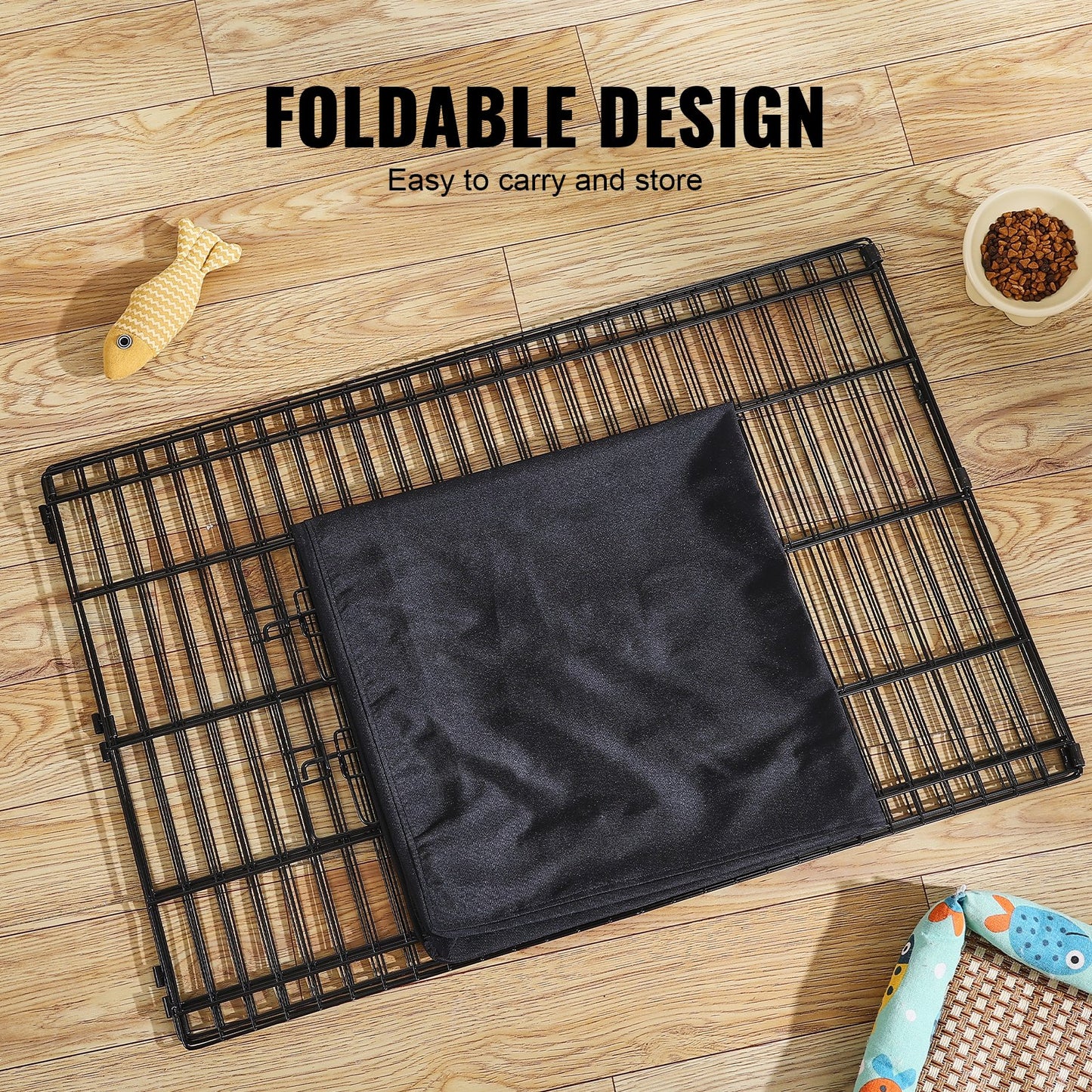Dog Playpen 4 Panels Foldable Metal Dog Training Pen with Bottom Pad 36 Inch