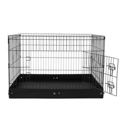 Dog Playpen 4 Panels Foldable Metal Dog Training Pen with Bottom Pad 36 Inch