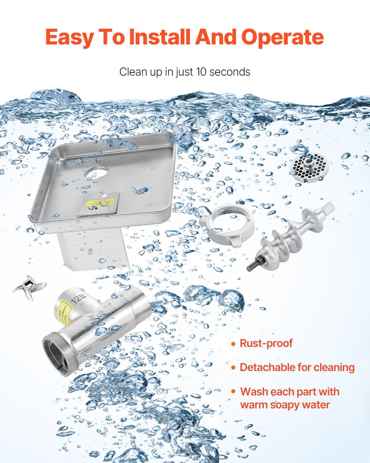 Commercial Electric Meat Grinder Slicer 11 lbs/min Sausage Stuffer