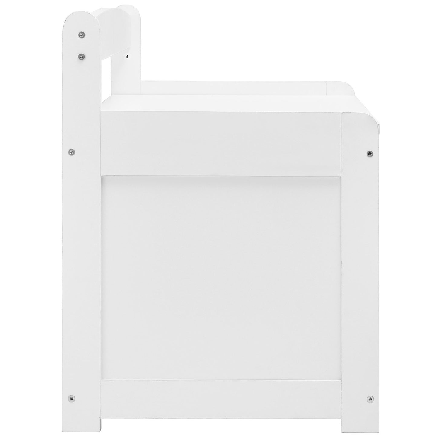 Barnleksaksförvaringsbänk Träleksakslåda Bröst 32,68 x 17,91 x 24,02" Vit