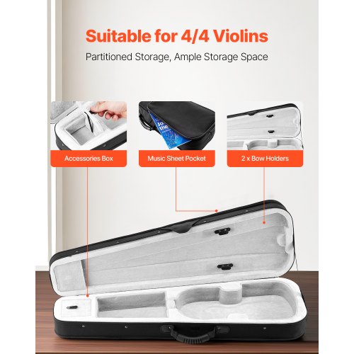 Tragbarer Nylonkoffer 4/4 in voller Größe für Violine, kratzfeste Tragetasche