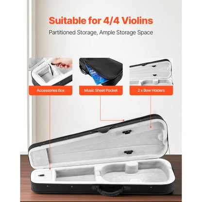 Tragbarer Nylonkoffer 4/4 in voller Größe für Violine, kratzfeste Tragetasche