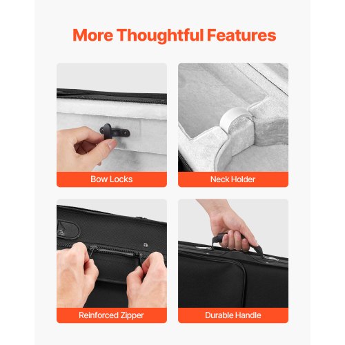 Tragbarer Nylonkoffer 4/4 in voller Größe für Violine, kratzfeste Tragetasche