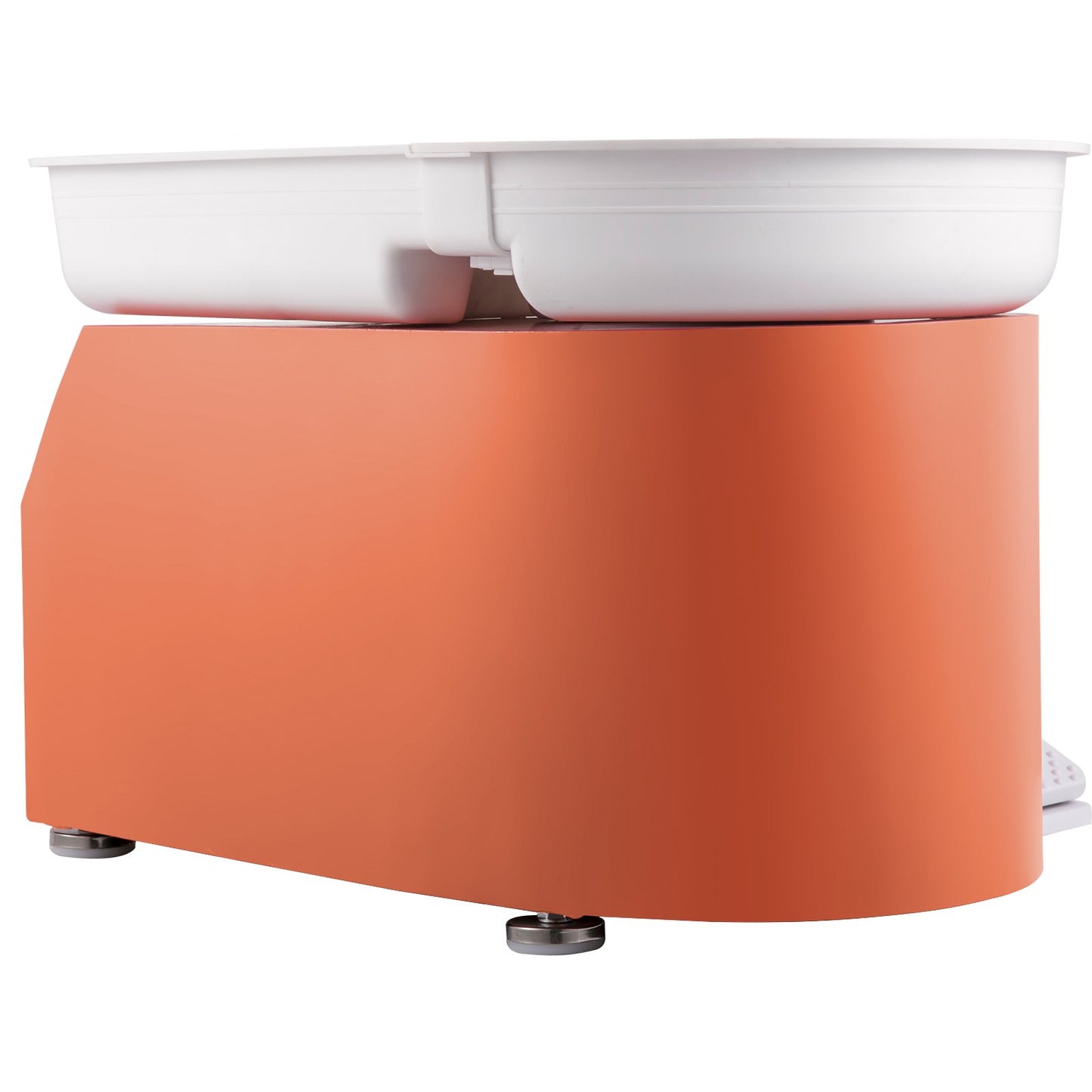 Keramikhjul 11in 0-300 RPM Keramiskt hjul, 350W justerbar hastighetsformningsmaskin med skulpteringsverktyg och förkläde, löstagbar bassängfotpedalkontroll för konsthantverk och hemmagjorda DIY Orange