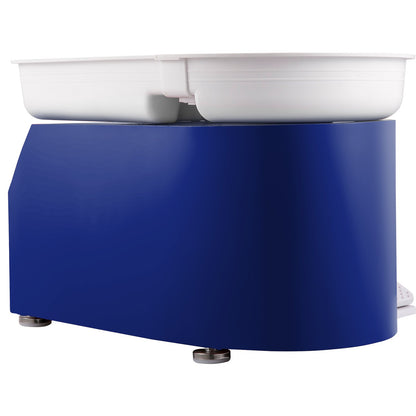 Keramikhjul 11in 0-300 rpm Keramiskt hjul, 350W justerbar hastighetsformningsmaskin med skulpteringsverktyg och förkläde, avtagbar bassängfotpedalkontroll för konsthantverk och hemma DIY Blue