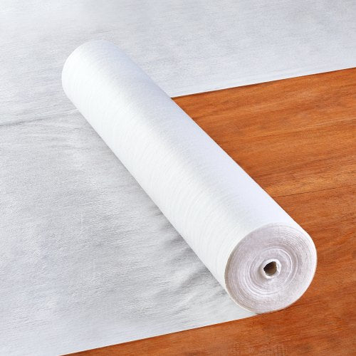 Carpet Protection Film, 39" x 100' Floor and Surface Shield, Easy to Cut Simple Installation, Fiber Fabric Car Mat Protection Film Roll for Construction & Renovation,White