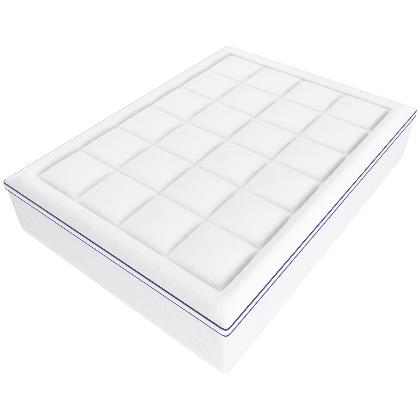 Matratzenauflage Faserfüllung Abnehmbar &amp; Waschbar Queen 25,4 mm Dicke