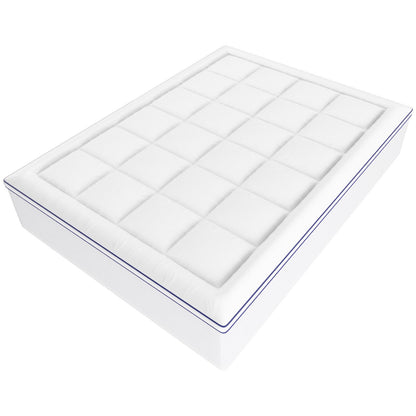 Matratzenauflage Faserfüllung Abnehmbar &amp; Waschbar Queen 25,4 mm Dicke