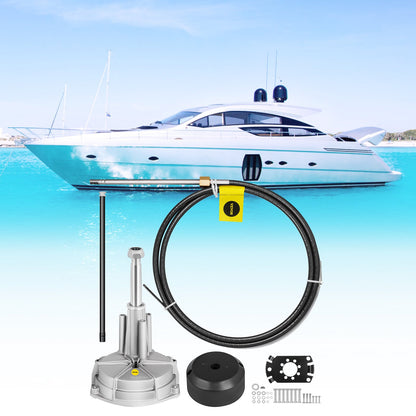 Outboard Boat Steering With 13' Steering Cable Marine Steering System 3/4'' Shaft