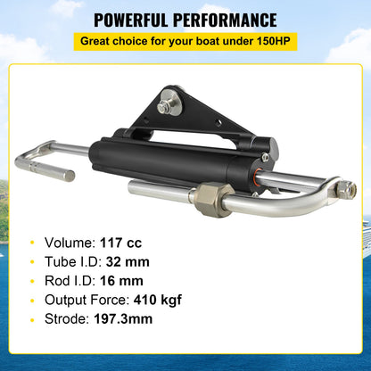 Hydraulic Steering Cylinder HC4645H Front Mount Hydraulic Outboard Marine Steering Cylinder Suit for Up to 150HP Boats Steering